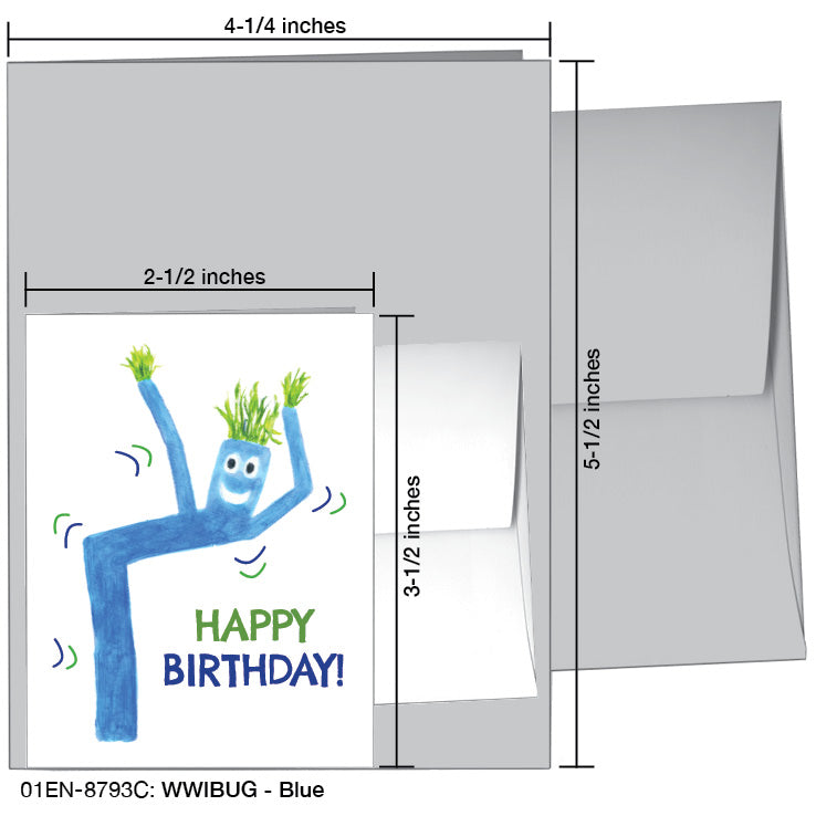 WWIBUG - Blue, Greeting Card (8793C), Enclosure Card, www.printedcanvas.com