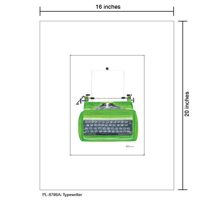 Typewriter, Print (#8796A), Printe Matted, www.printedcanvas.com