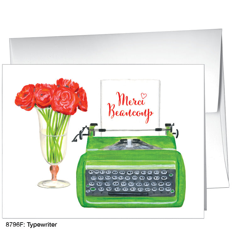 Typewriter, Greeting Card (8796F), A2 Card Front, www.printedcanvas.com
