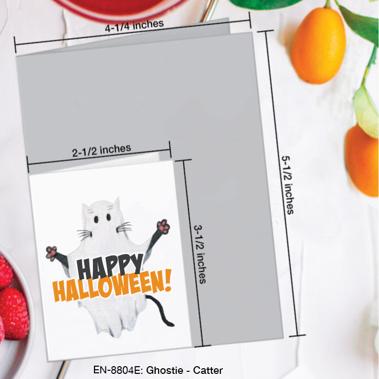 Ghostie Catter, Greeting Card (#8804E), Enclosure, www.printedcanvas.com