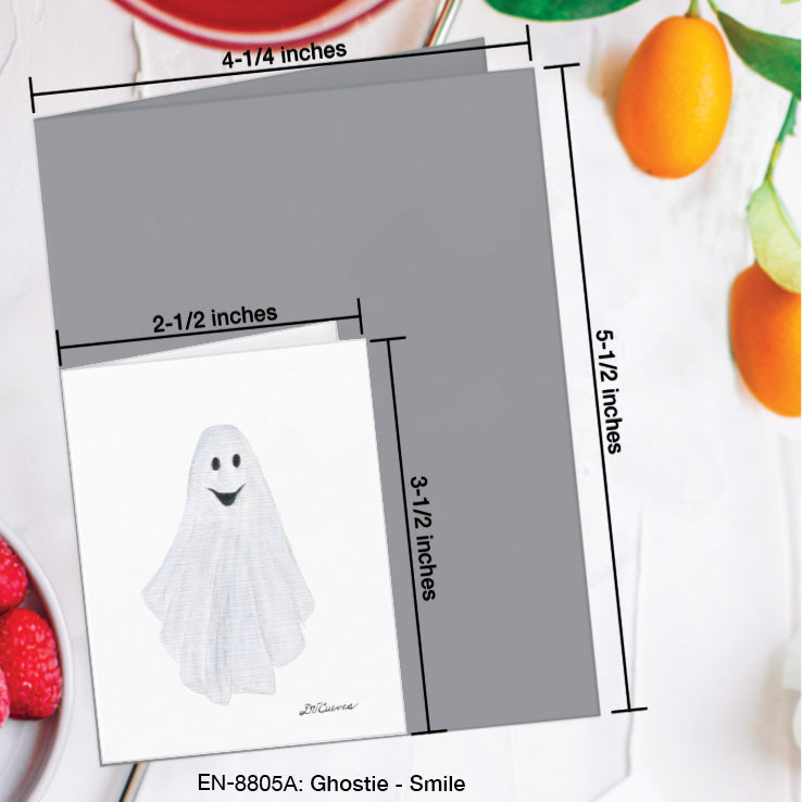 Ghostie Smile, Greeting Card (8805A), Enclosure Card, www.printedcanvas.com