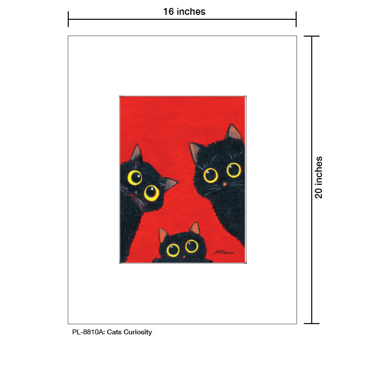 Cats Curiosity, Print (#8810A), Printe Matted, www.printedcanvas.com