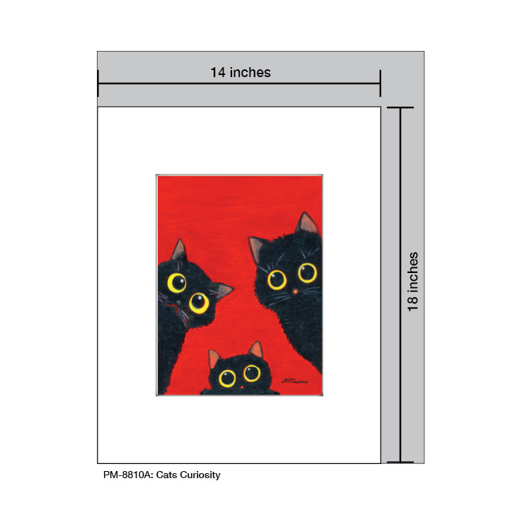 Cats Curiosity, Print (#8810A), Print Matted, www.printedcanvas.com