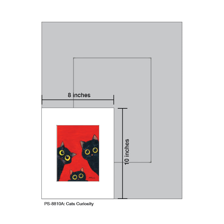 Cats Curiosity, Print (#8810A), Print Matted, www.printedcanvas.com