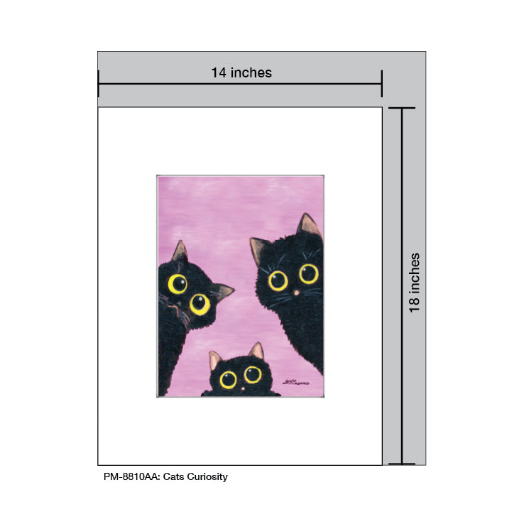 Cat Curiosity, Print (#8810AA) - Printed Canvas