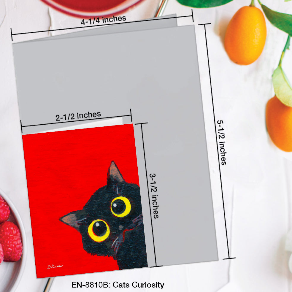 Cats Curiosity, Greeting Card (#8810B)