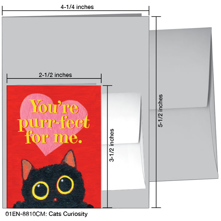 Cats Curiosity, Greeting Card (#8810CM)