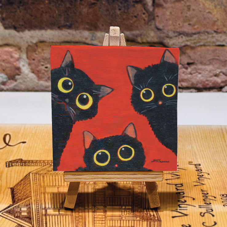 Cats Curiosity, Mini Artwork (MA-8810E)