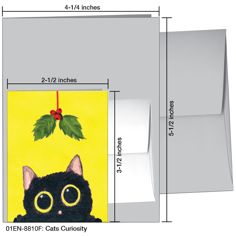 Cats Curiosity, Greeting Card (#8810F)