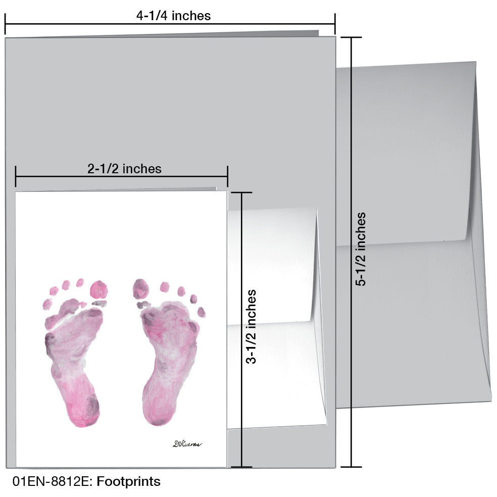 Footprints, Greeting Card (#8812E)