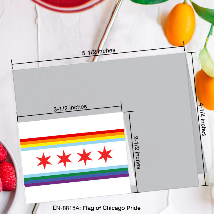 Flag of Chicago Pride, Greeting Card (8815A), Enclosure Card, www.printedcanvas.com