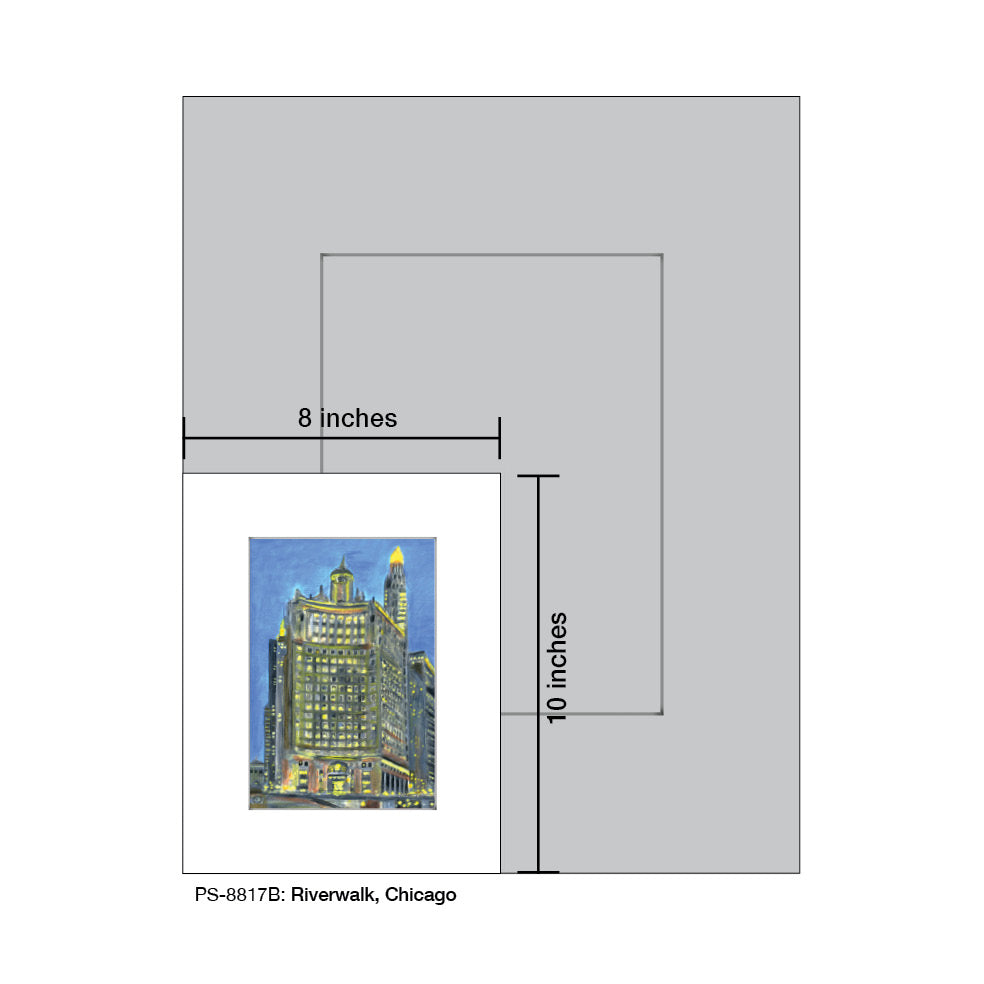 Riverwalk, Chicago, Print (#8817B)