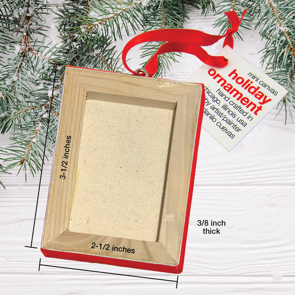 Wrigley & Tribune, Chicago, Ornament (OR-7508B), back, printedcanvas.com