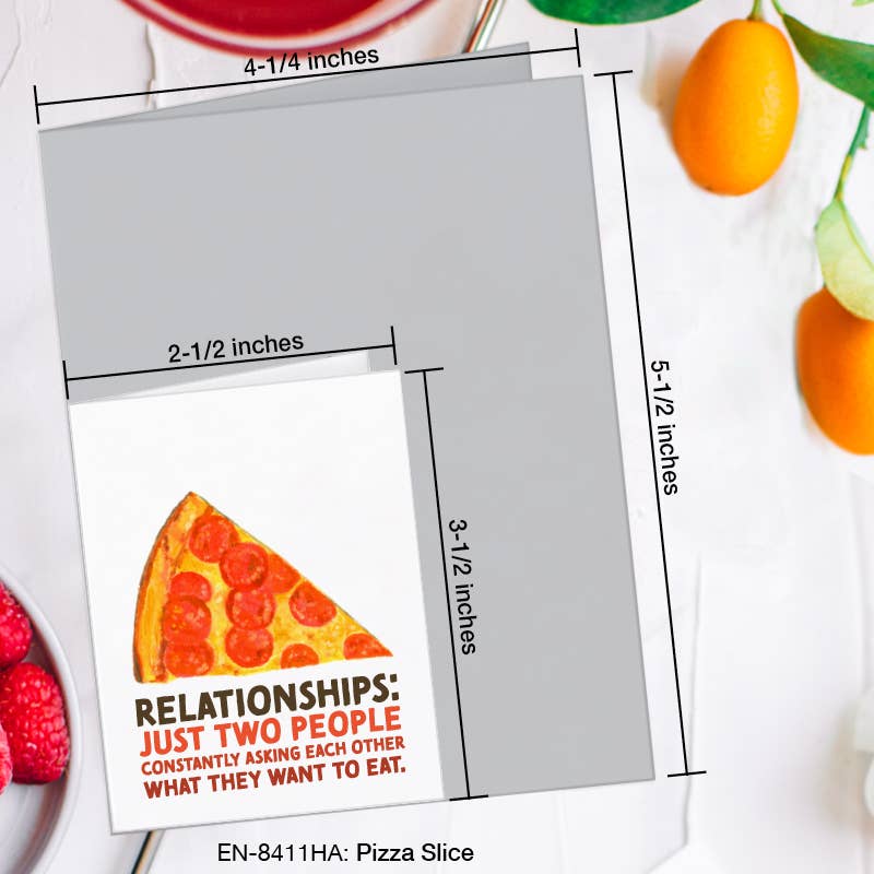 Pizza Slice, Greeting Card (8411HA), Enclosure, www.printedcanvas.com
