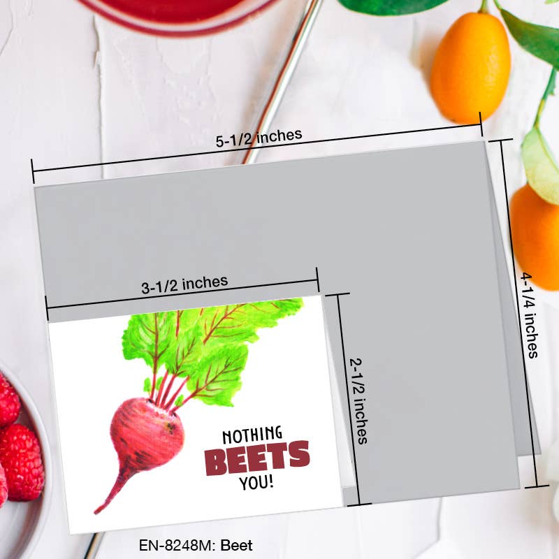 Beet, Greeting Card (8248M), Enclosure, www.printedcanvas.com