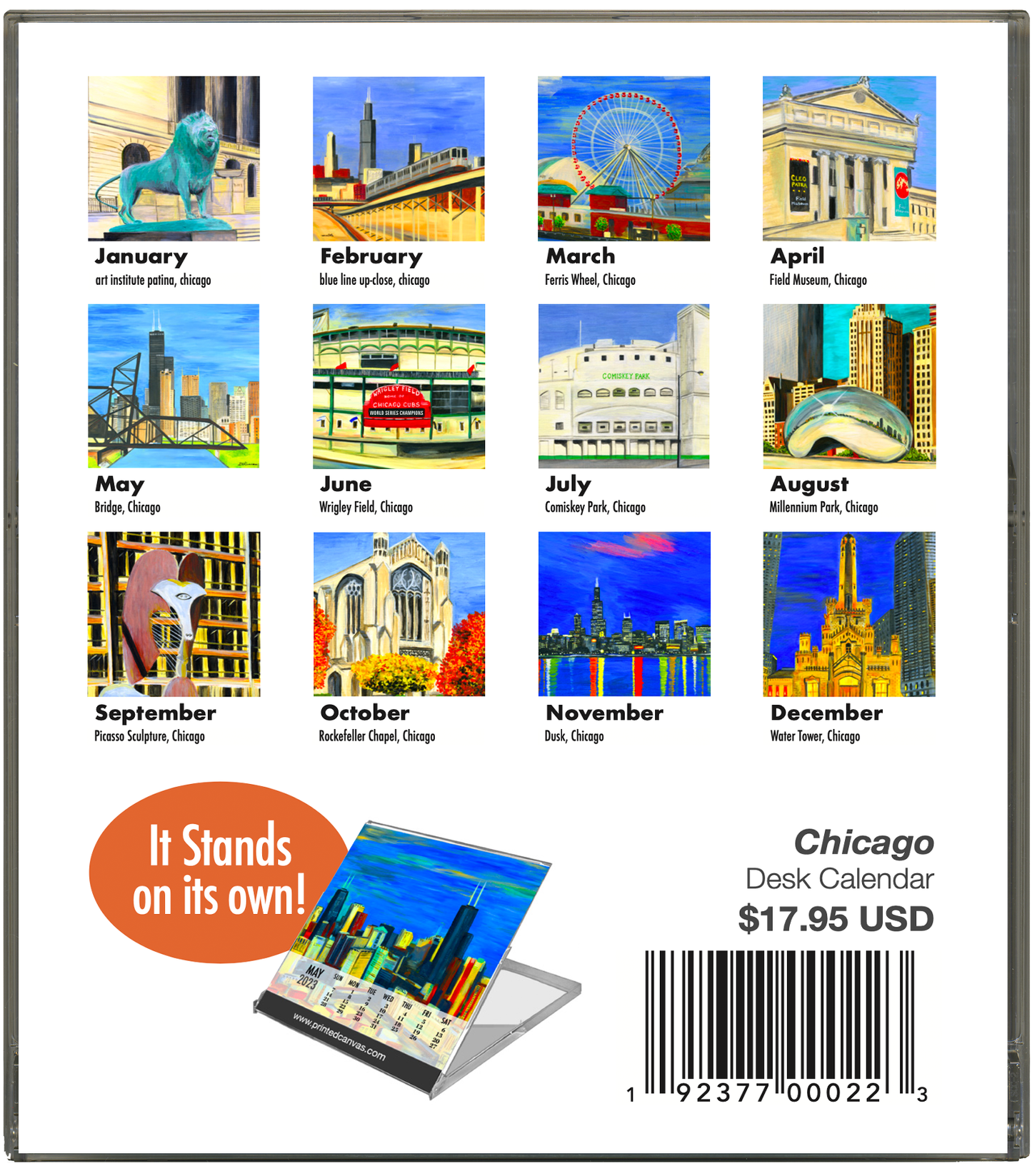 Desk Calendar, Chicago (#200-2024)
