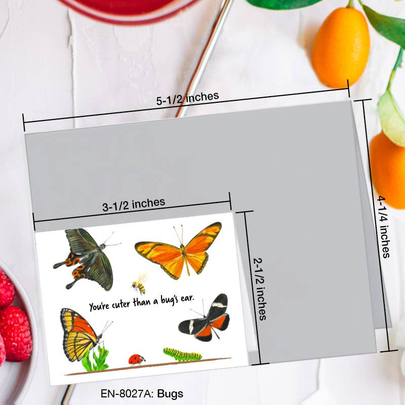 Bugs, Greeting Card (8027A), Enclosure, www.printedcanvas.com