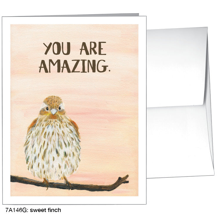 Sweet Finch, Greeting Card (8325G), A2 Card, printedcanvas.com