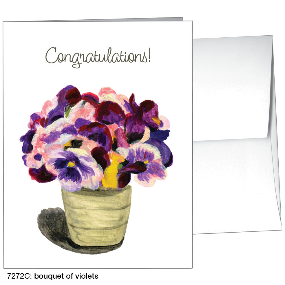 Bouquet of Violets, Greeting Card (7272C), A2, printedcanvas.com