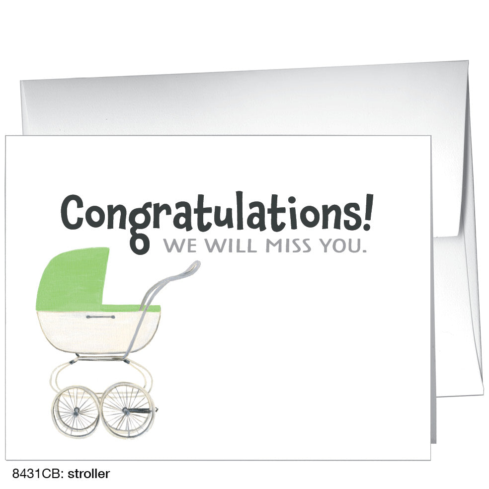 Stroller, Greeting Card (8431CB), A2, printedcanvas.com