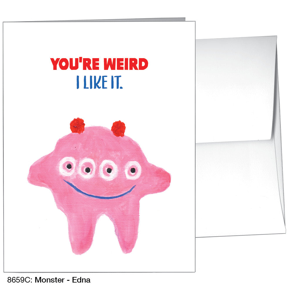 Monster - Edna, Greeting Card (8659C), A2 Card Front, www.printedcanvas.com