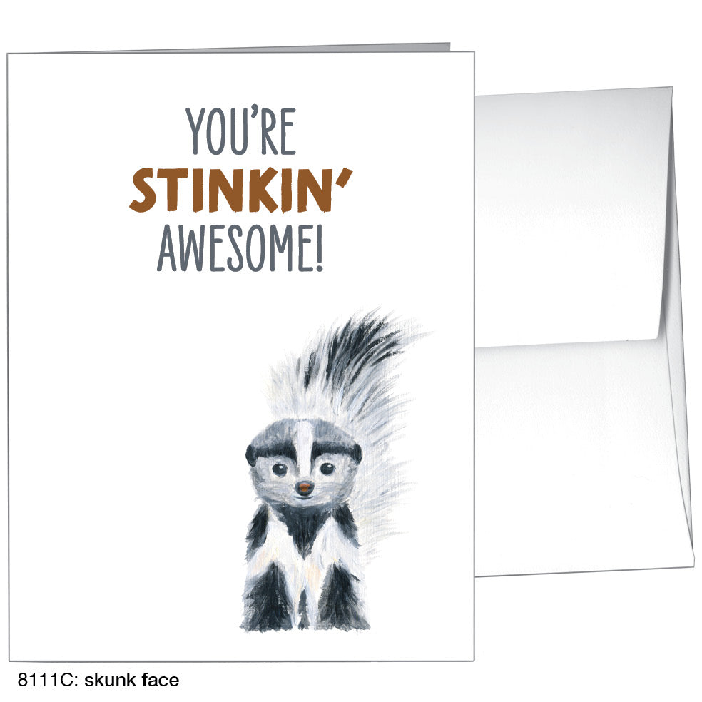 Skunk Face, Greeting Card (8111C), A2 Card, printedcanvas.com
