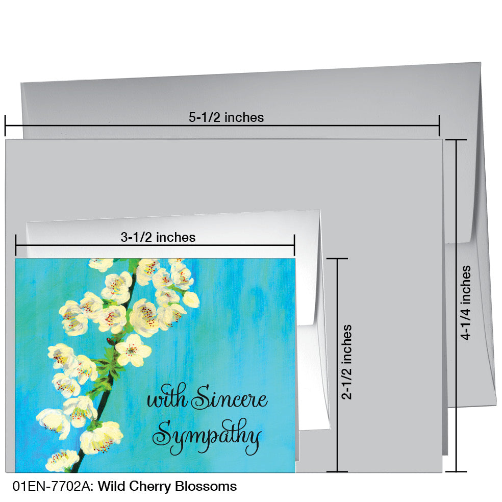 Wild Cherry Blossoms, Greeting Card (7702A), Enclosure, www.printedcanvas.com