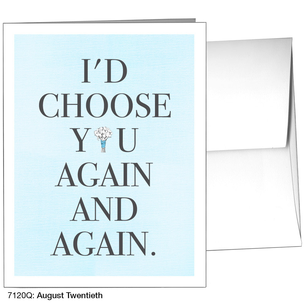 August Twentieth, Greeting Card (7120Q), A2 Card Front, www.printedcanvas.com