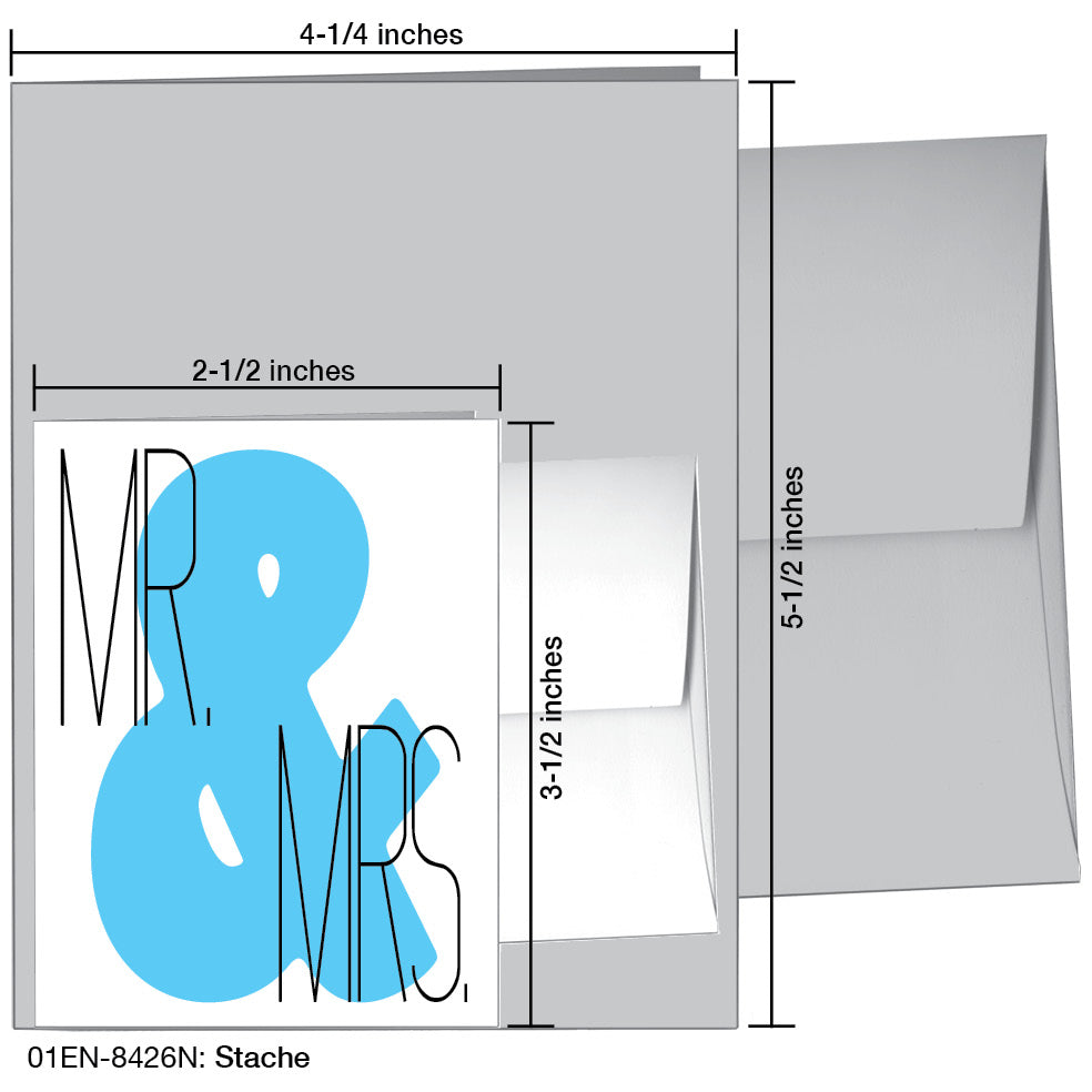 Stache, Greeting Card (8426N), Enclosure, printedcanvas.com