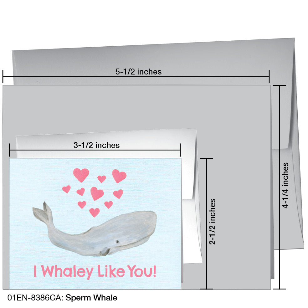 Sperm Whale, Greeting Card (8386CA), Enclosure, printedcanvas.com