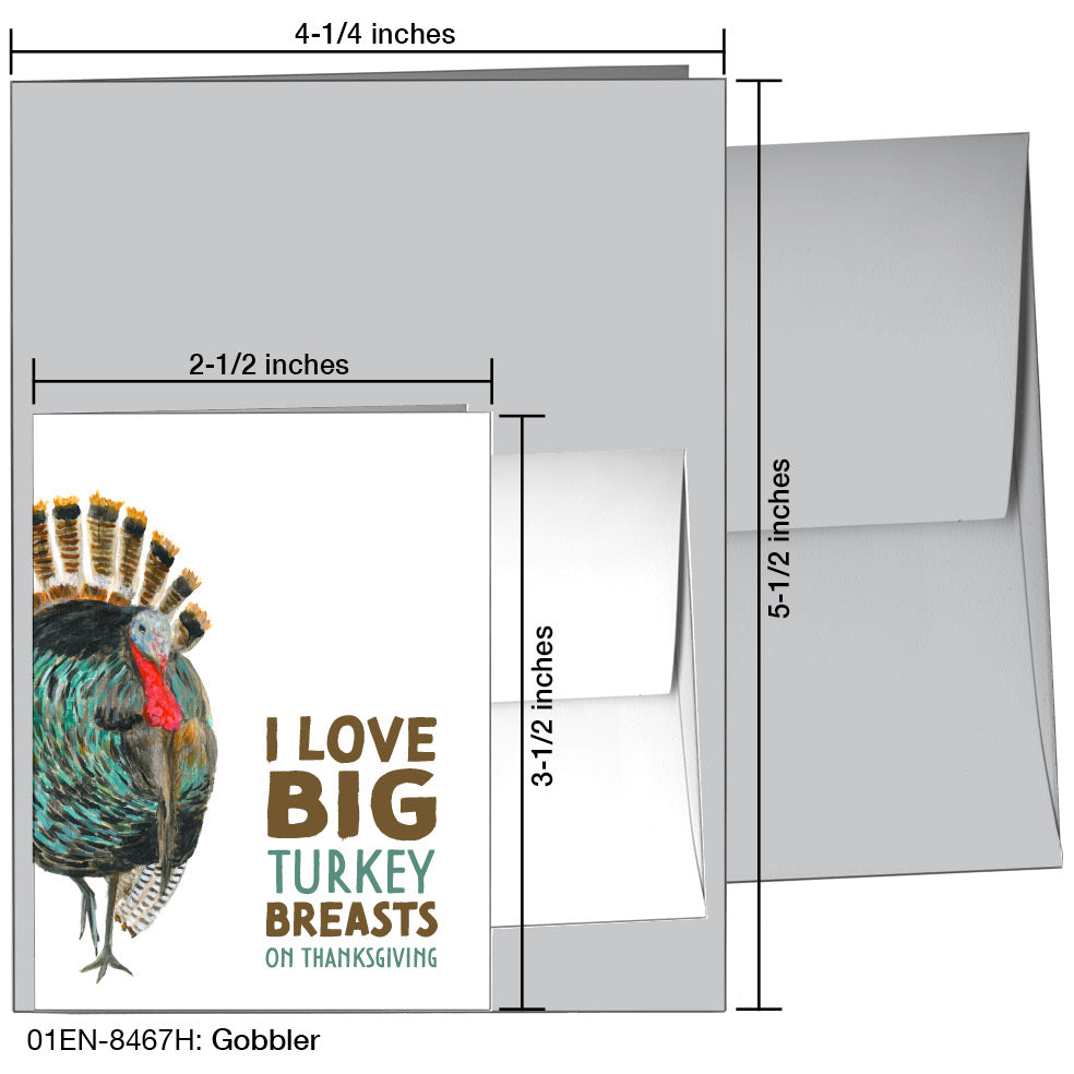 Gobbler, Greeting Card (8467H), Enclosure, www.printedcanvas.com