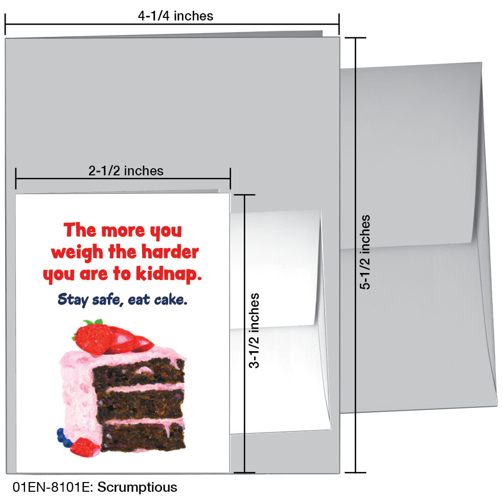 Scrumptious, Greeting Card (8101E), Enclosure, www.printedcanvas.com