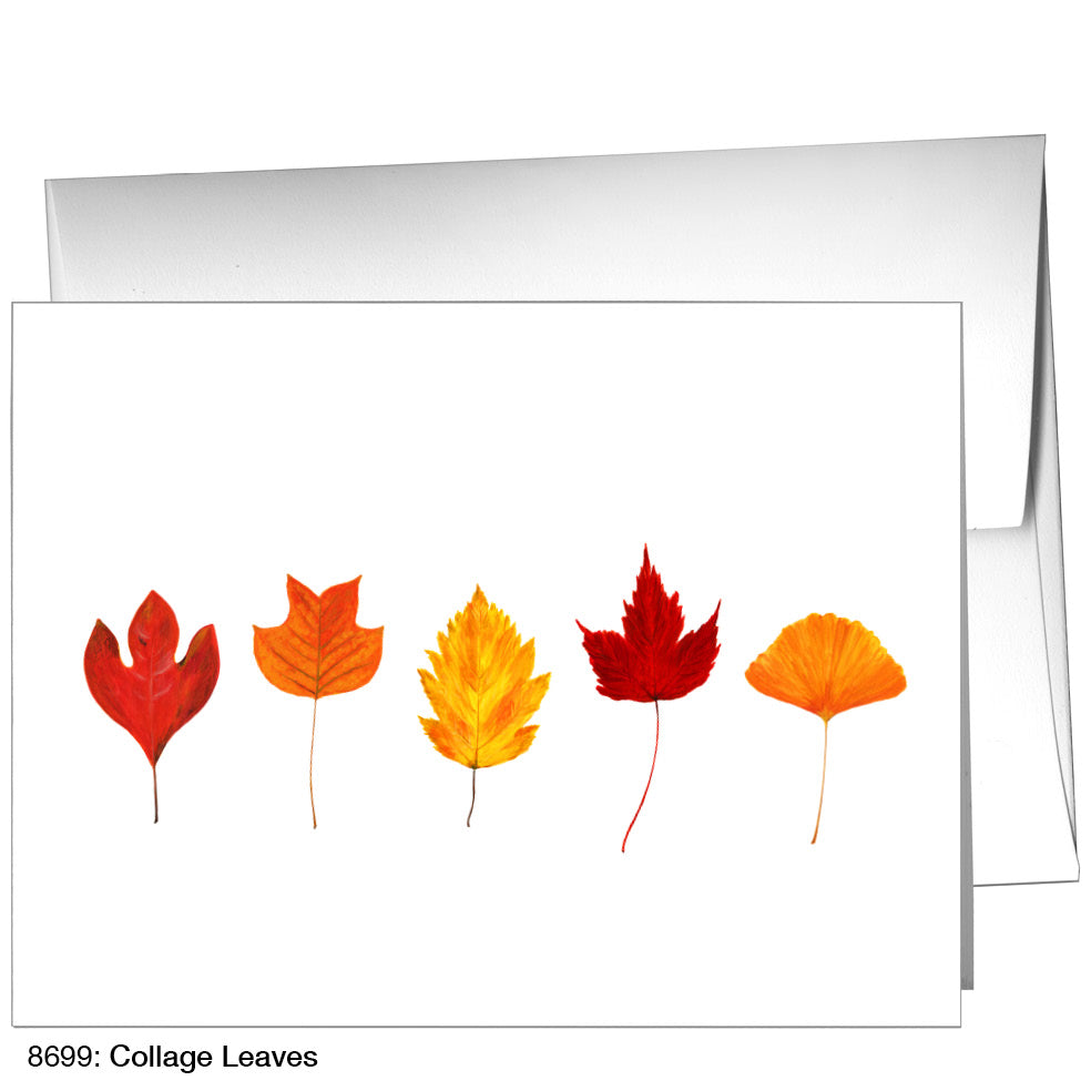 Collage Leaves, Greeting Card (8699A), Front, www.printedcanvas.com