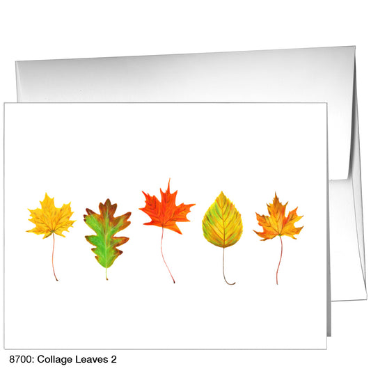 Colage Leaves 2, Greeting Card (8700A), Front, www.printedcanvas.com