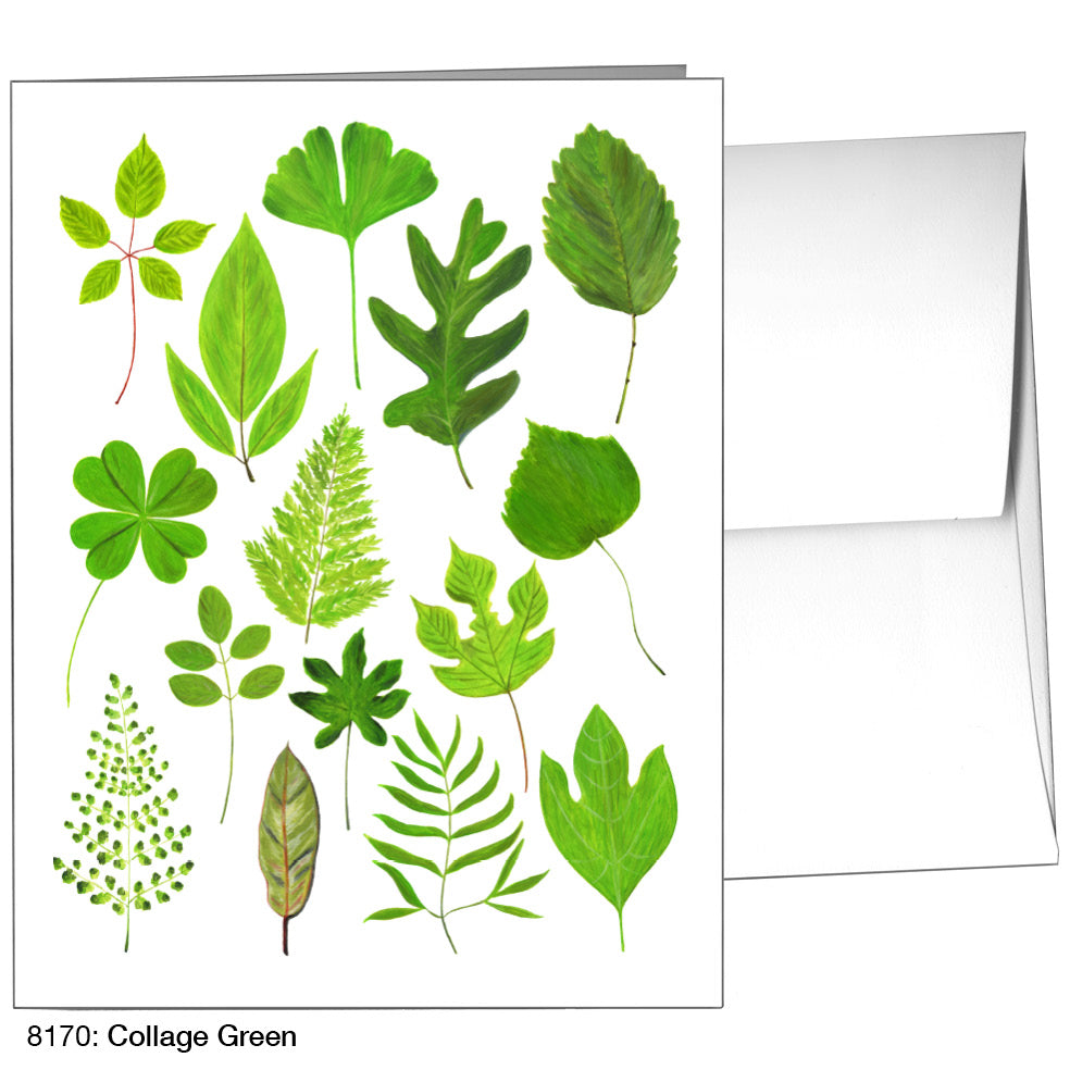 Collage Green, Greeting Card (8170), A2, printedcanvas.com