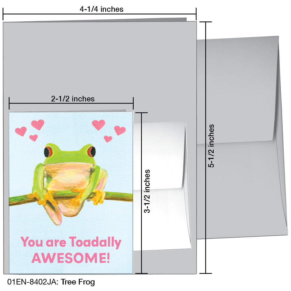 Tree Frog, Greeting Card (8402JA), Enclosure, printedcanvas.com