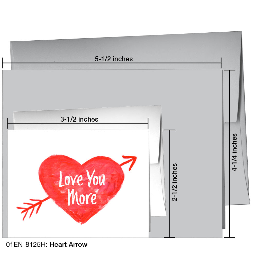 Heart Arrow, Greeting Card (8125H), Enclosure, www.printedcanvas.com