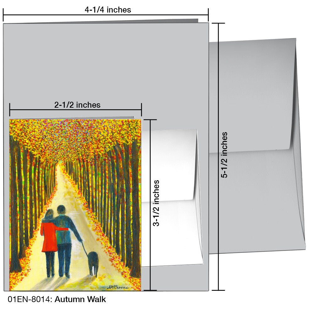 Autumn Walk, Greeting Card (8014A), Enclosure, www.printedcanvas.com