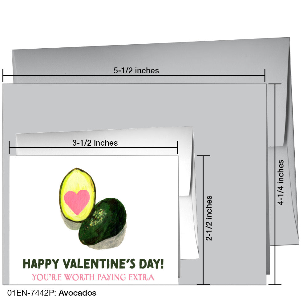 Avocados, Greeting Card (7442P), Enclosure, www.printedcanvas.com