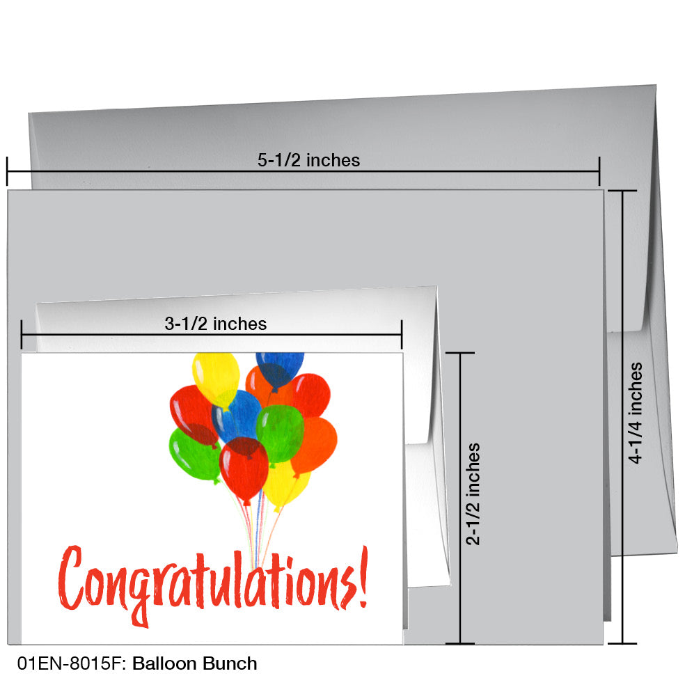 Balloon Bunch, Greeting Card (8015F), Enclosure, www.printedcanvas.com