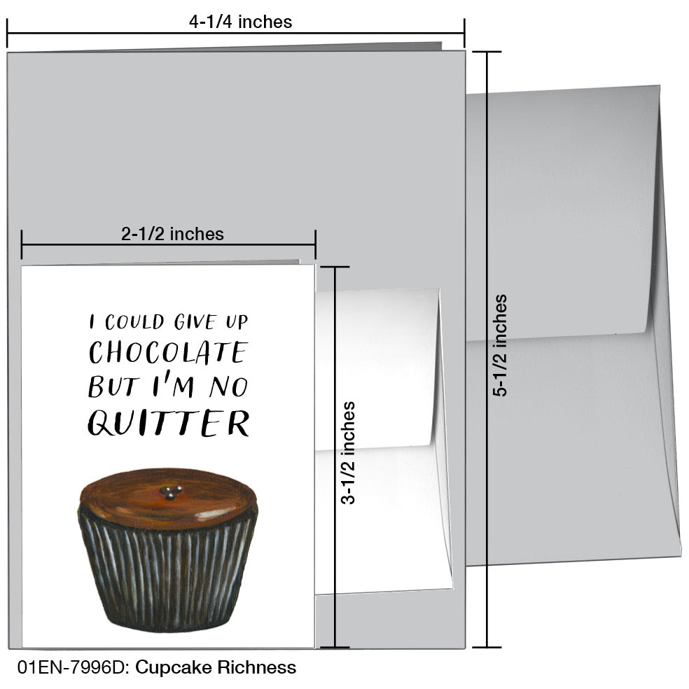 Cupcake Richness, Greeting Card (7996D), Enclosure, www.printedcanvas.com