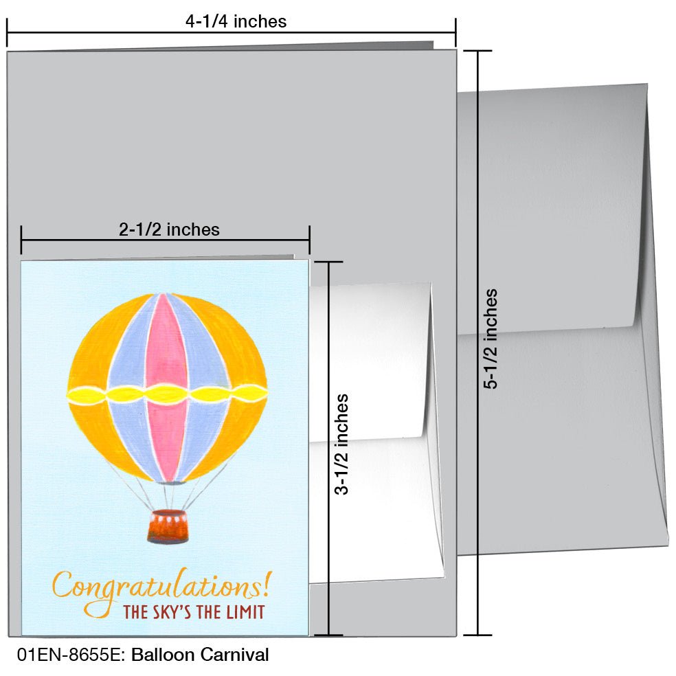 Balloon Carnival, Greeting Card (8655E), Enclosure Card, printedcanvas.com