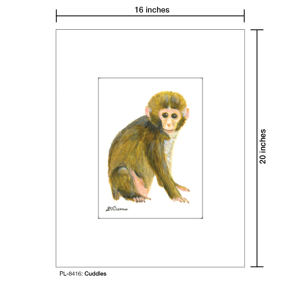 Cuddles Monkey, Print (#8416A), Printe Matted, www.printedcanvas.com