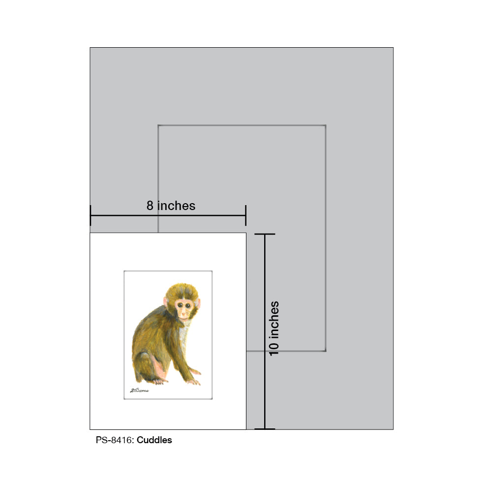 Cuddles Monkey, Print (#8416A), Print Matted, www.printedcanvas.com
