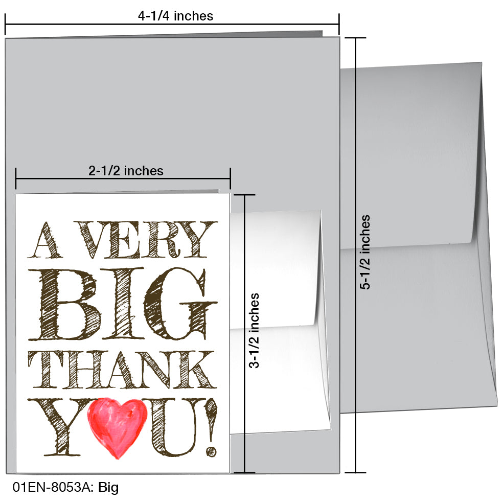 Big, Greeting Card (8053A), Enclosure, www.printedcanvas.com