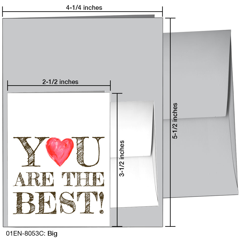 Big, Greeting Card (8053C), Enclosure, www.printedcanvas.com