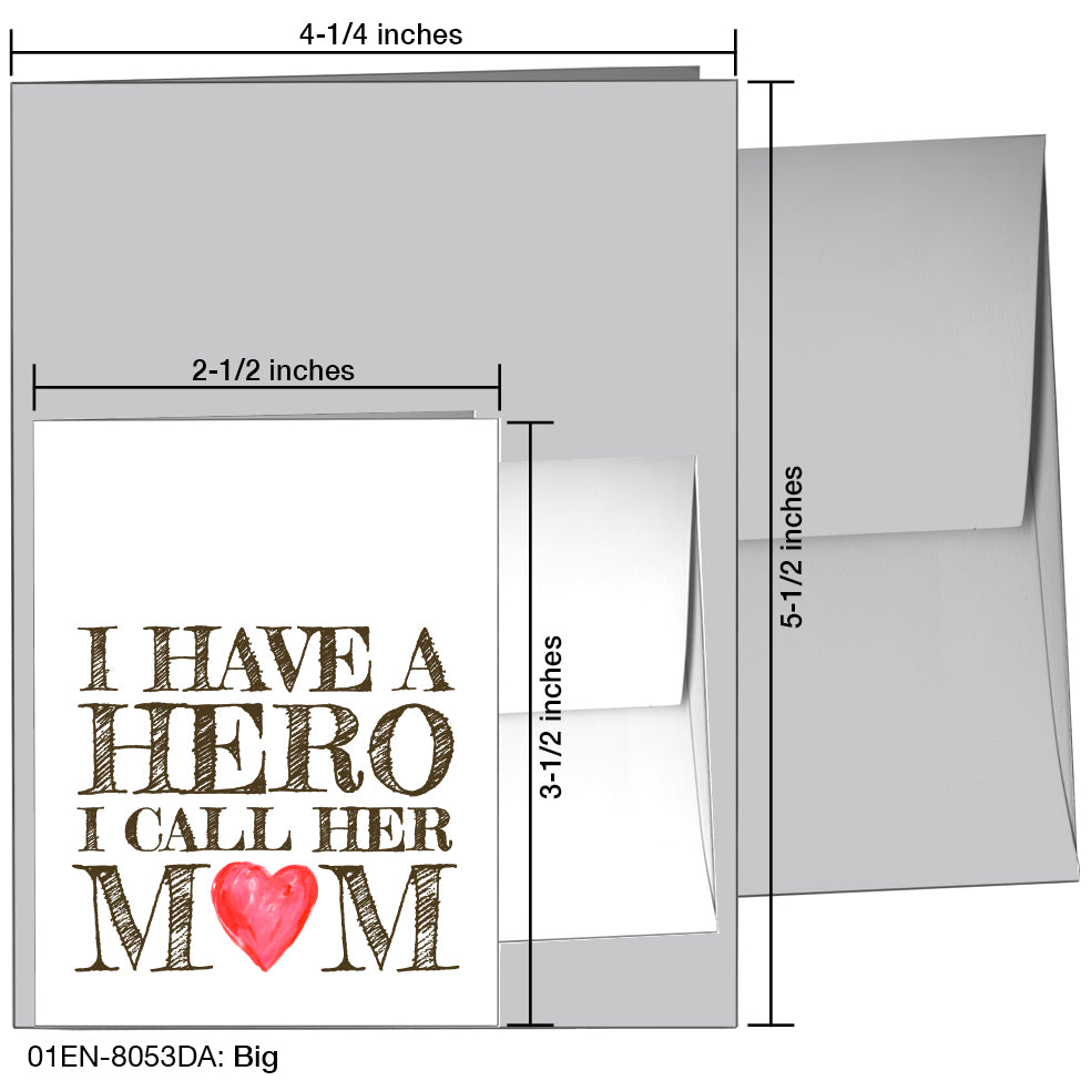 Big, Greeting Card (8053DA), Enclosure Card, www.printedcanvas.com