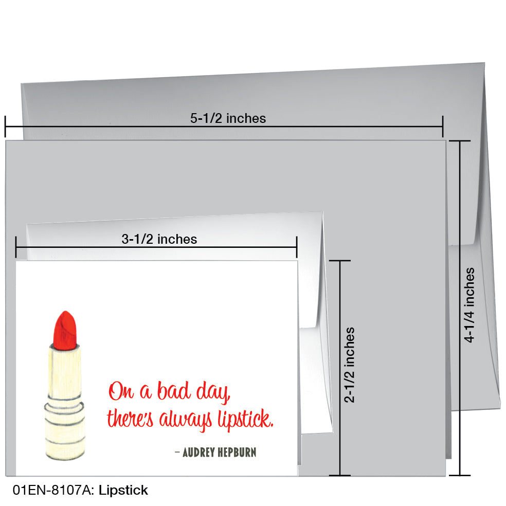 Lipstick, Greeting Card (8107A), Enclosure, www.printedcanvas.com