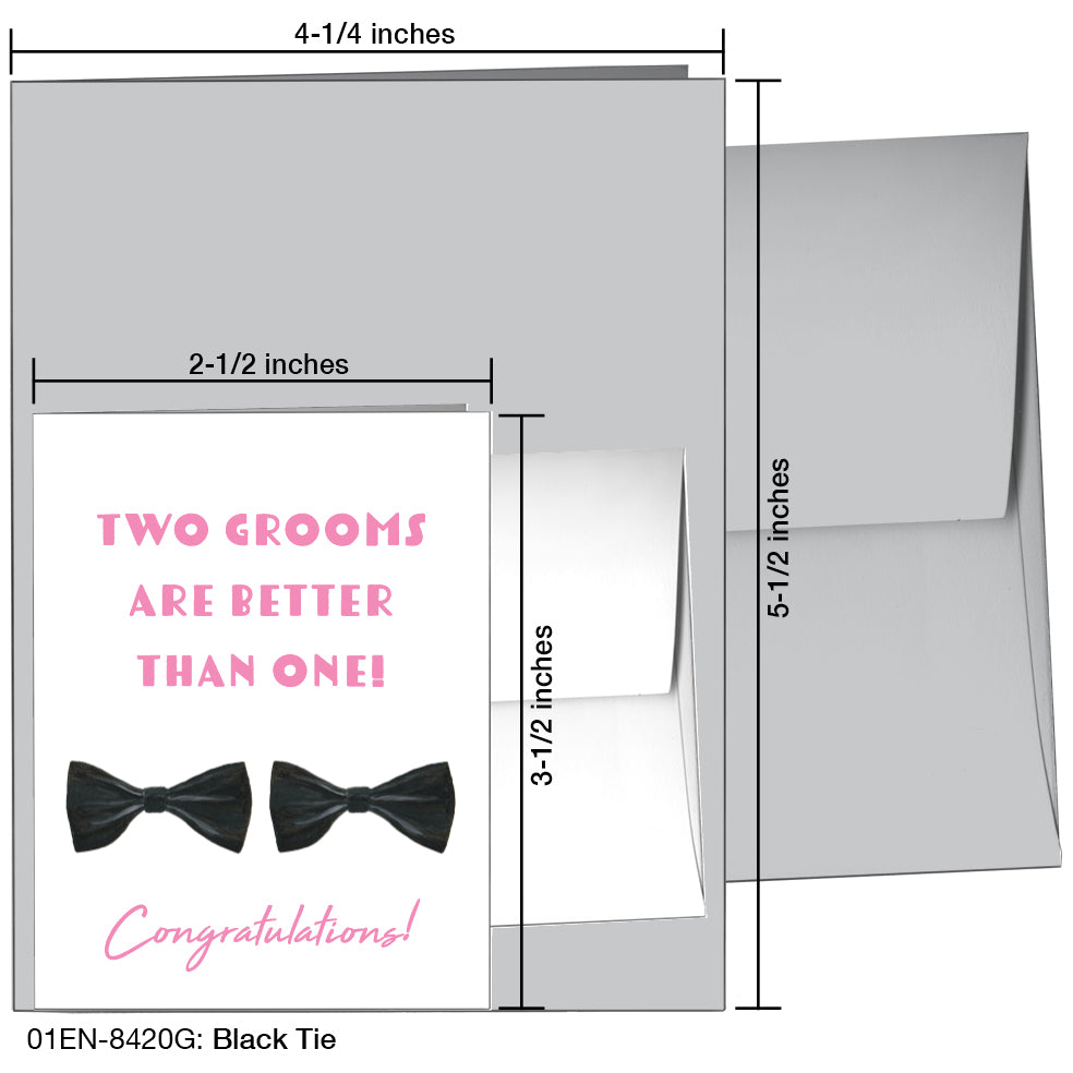 Black Tie, Greeting Card (8420G), Enclosure, www.printedcanvas.com