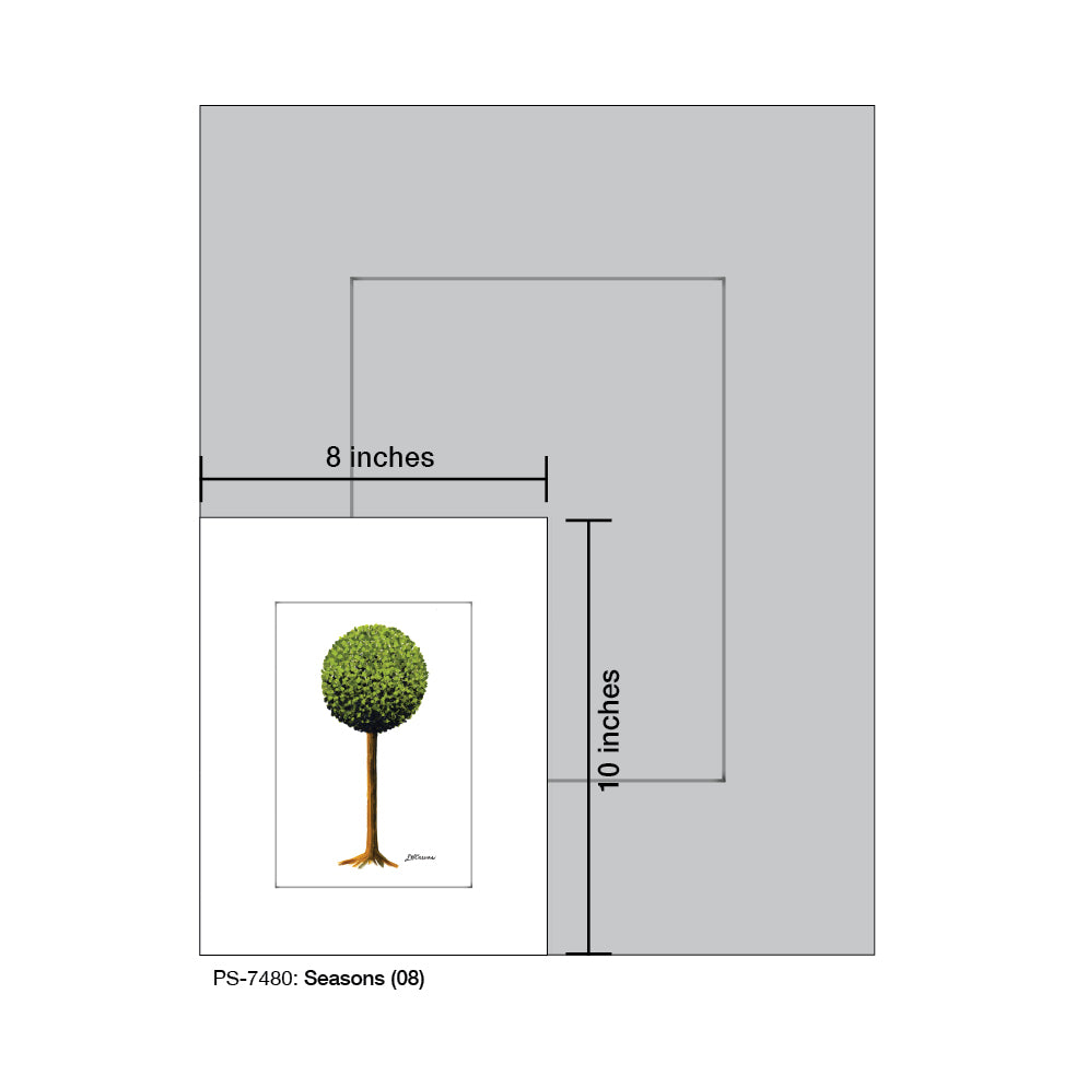 Seasons (08), Print (#7480B), Print Matted, www.printedcanvas.com